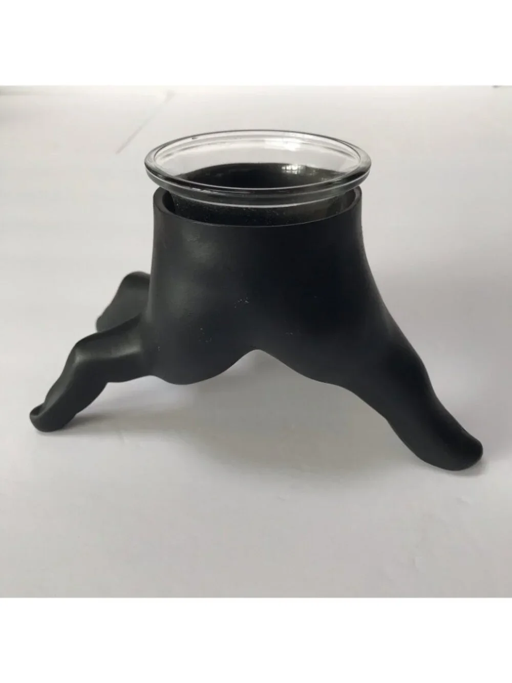 Halloween Candle Holder Spooky Black Hand Tea Light Goth Spider Witchy Decor